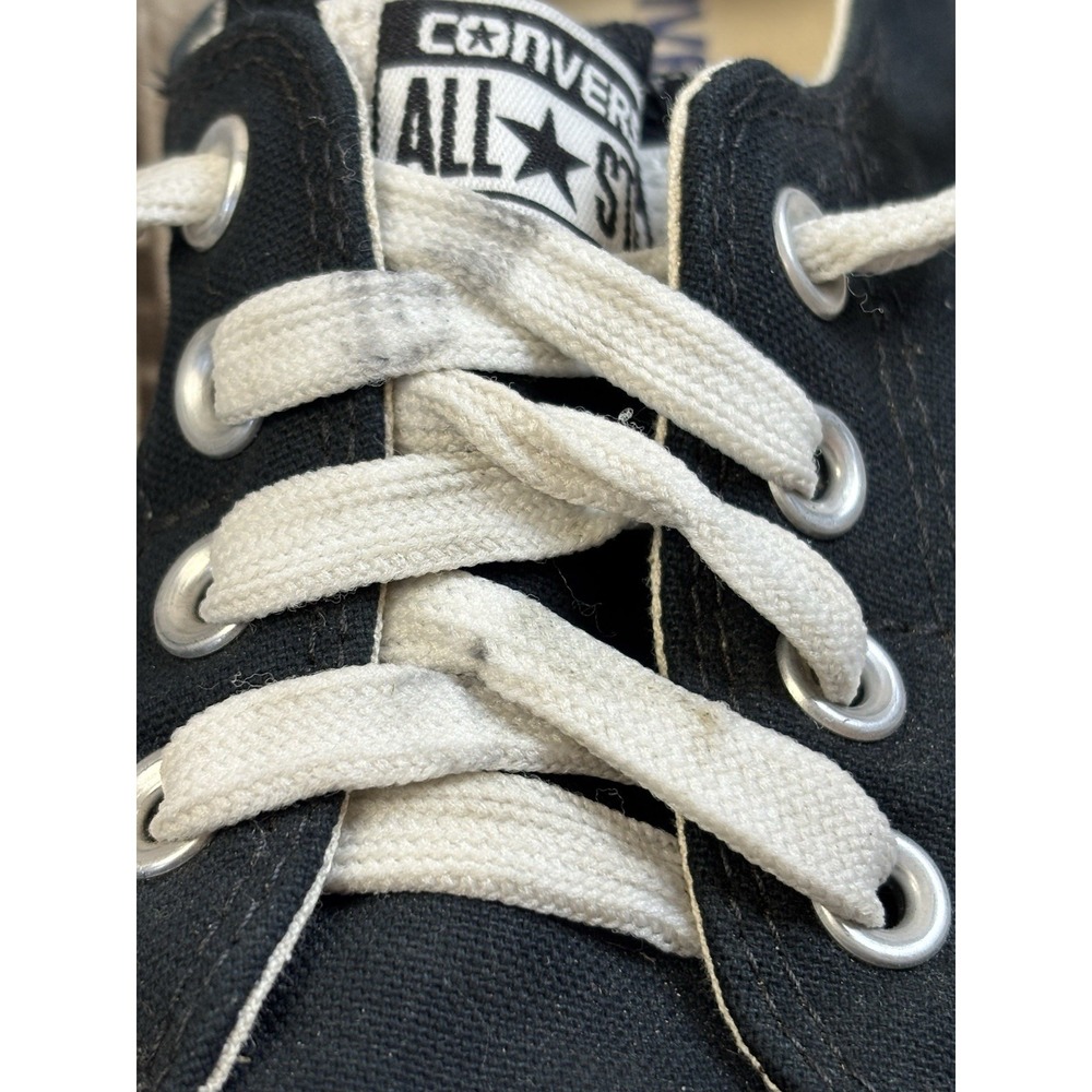 Converse All Star Low Top Black White Women's Size 7 Shoes - Picture 7 of 10